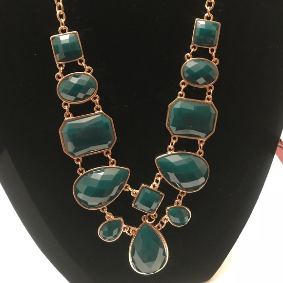 Cookie Lee Jewelry - Green and gold Cookie Lee Statement Necklace